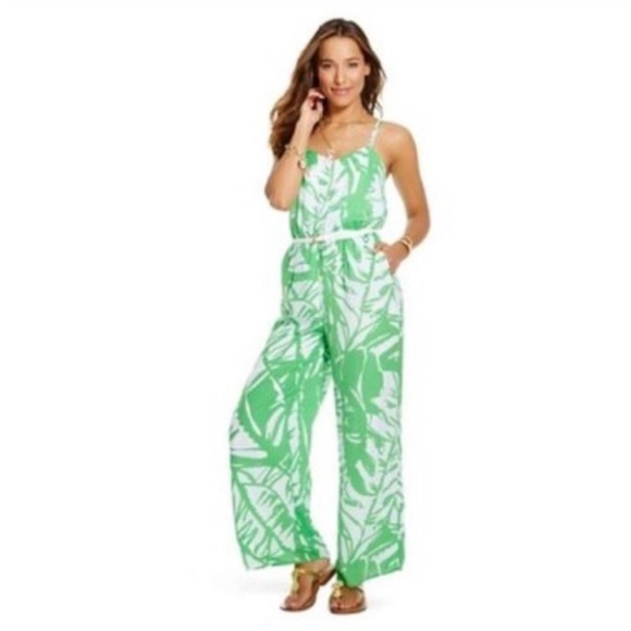 Lily Pulitzer Anniversary Edition Green and White Boom Boom Jumpsuit Size XS - Picture 6 of 7